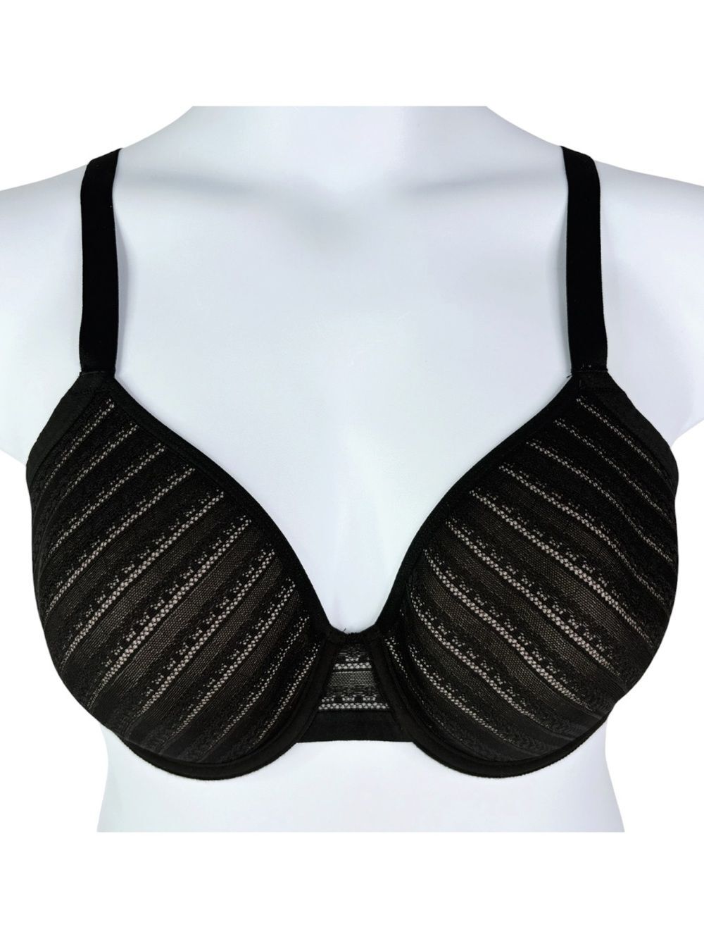 NWT Natori Nouveau Full Fit Spacer Bra sz 38D * Black & Light Mocha Underwire